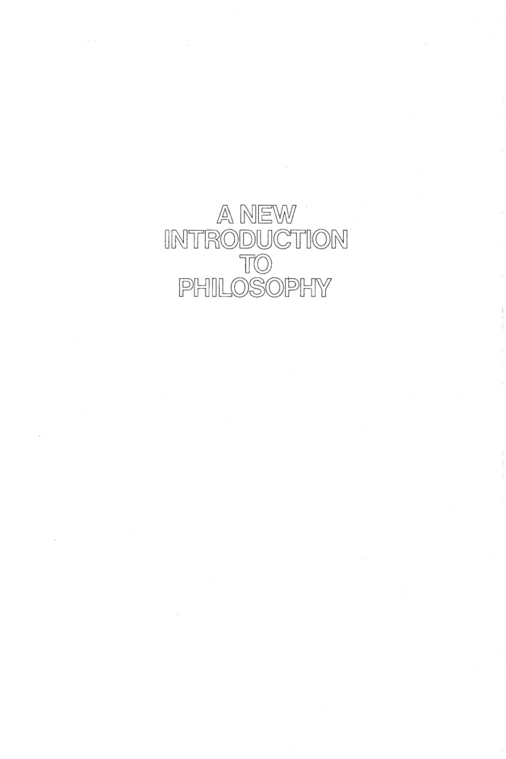 A New Introduction to Philosophy
