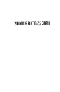 Imagen de portada: Volunteers for Today's Church 9781592446414
