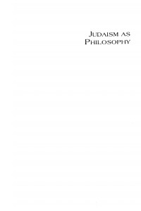 Cover image: Judaism as Philosophy 9781592447244
