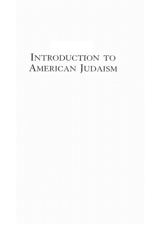 Omslagafbeelding: Introduction to American Judaism 9781592447596
