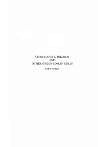صورة الغلاف: Christianity, Judaism and Other Greco-Roman Cults, Part 3 9781592447411