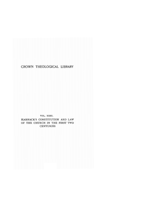 Omslagafbeelding: The Constitution and Law of the Church in the First Two Centuries 9781592447862