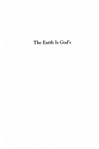 Imagen de portada: The Earth Is God's 9781592447954