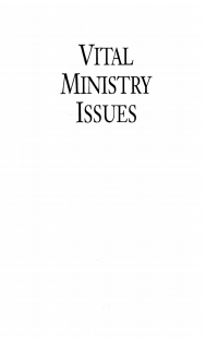 Imagen de portada: Vital Ministry Issues 9781592448388