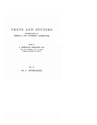 Titelbild: Euthaliana 9781592448944