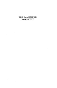 Cover image: The Cambridge Movement 9781592449378
