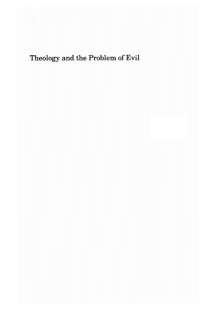 表紙画像: Theology and the Problem of Evil 9781592449811