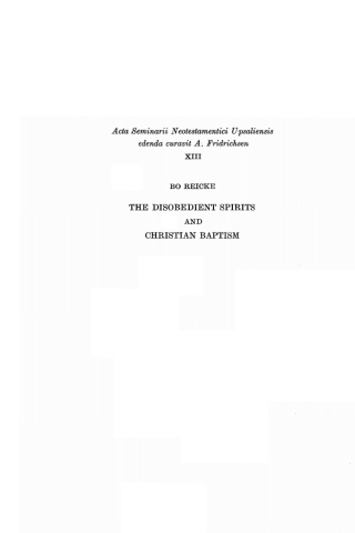 Cover image: The Disobedient Spirits and Christian Baptism 9781597520997