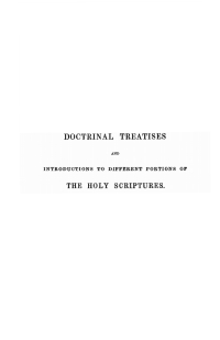 Cover image: Doctrinal Treatises and Introductions to Different Portions of the Holy Scriptures 9781597521581