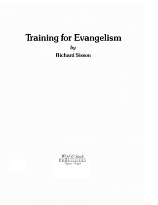 Cover image: Training for Evangelism 9781597521635