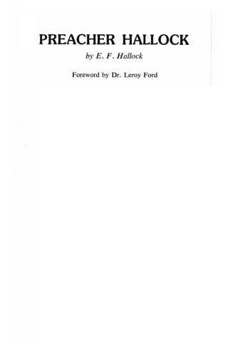 Cover image: Preacher Hallock 9781597526944