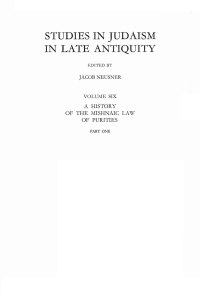 Cover image: A History of the Mishnaic Law of Purities, Part 1 9781597529259