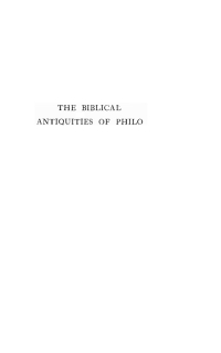 صورة الغلاف: The Biblical Antiquities of Philo 9781597529624