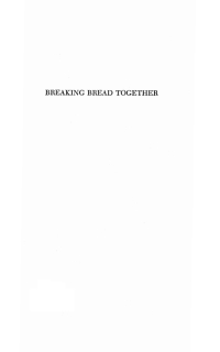 Cover image: Breaking Bread Together 9781556351556