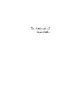 Cover image: The Hidden World of the Pastor 9781556351785