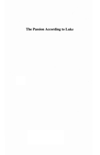 Cover image: The Passion According to Luke 9781556352072