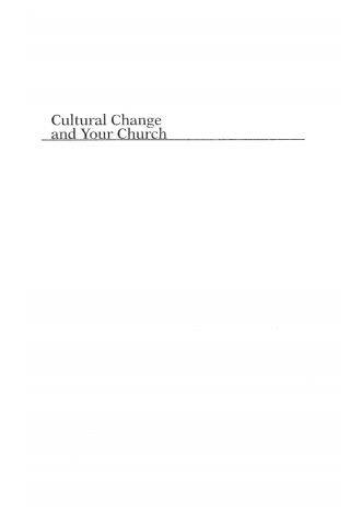 Imagen de portada: Cultural Change & Your Church 9781556352256