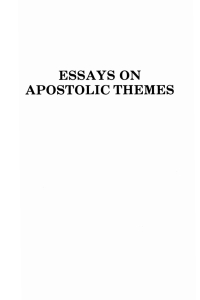 صورة الغلاف: Essays on Apostolic Themes 9781556352515