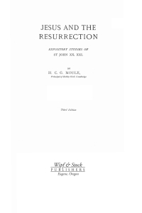 Cover image: Jesus and the Resurrection 9781556352553