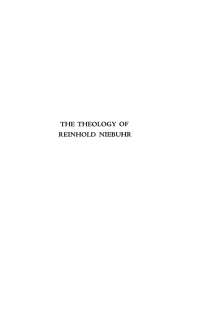 Imagen de portada: The Theology of Reinhold Niebuhr 9781556352652