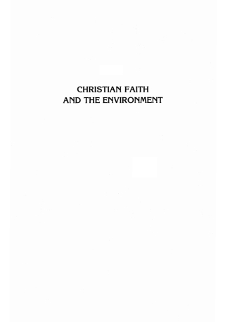 Omslagafbeelding: Christian Faith and the Environment 9781556353178