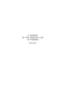 Imagen de portada: A History of the Mishnaic Law of Purities, Part 5 9781597529297
