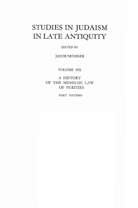 Imagen de portada: A History of the Mishnaic Law of Purities, Part 16 9781597529402