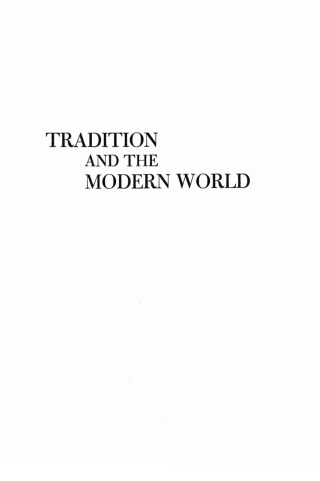 Titelbild: Tradition and the Modern World 9781556353826