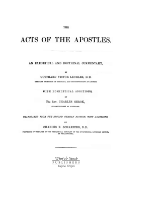 Cover image: The Acts of the Apostles 9781556353987