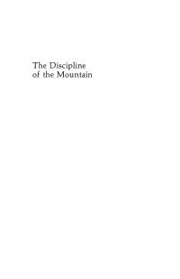 Cover image: The Discipline of the Mountain 9781556354700