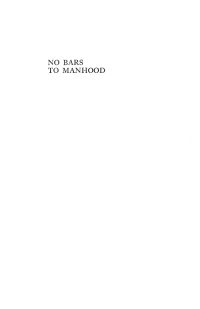 Cover image: No Bars to Manhood 9781556354717