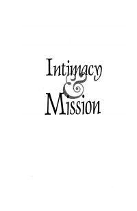 صورة الغلاف: Intimacy and Mission 9781556355370
