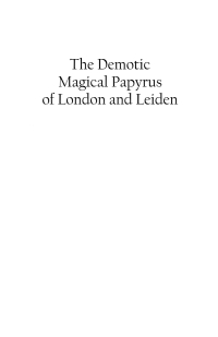 Cover image: The Demotic Magical Papyrus of London and Leiden 9781556355912