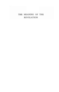 Cover image: The Meaning of the Revelation 9781556356735