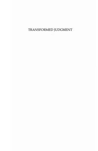 Cover image: Transformed Judgment 9781556356971