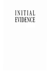Cover image: Initial Evidence 9781556357350