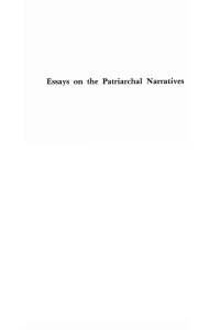 Cover image: Essays on the Patriarchal Narratives 9781556356667