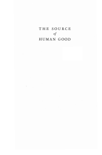 Cover image: The Source of Human Good 9781556351266