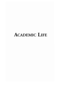 Cover image: Academic Life 9781556359019