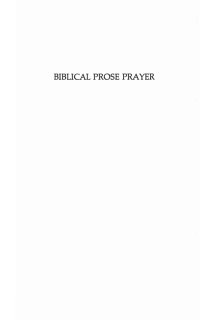 صورة الغلاف: Biblical Prose Prayer 9781556351112