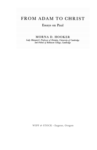 Cover image: From Adam to Christ 9781606080245