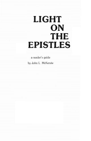 Titelbild: Light on the Epistles 9781606080450