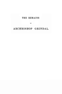 Cover image: The Remains of Edmund Grindal, D.D. 9781606080610