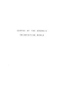 Cover image: Corpus of the Aramaic Incantation Bowls 9781606081068