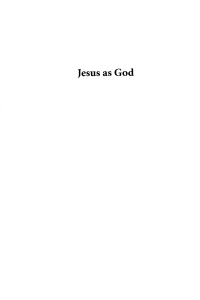 Cover image: Jesus as God 9781606081082