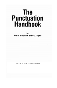 Cover image: The Punctuation Handbook 9781606081877