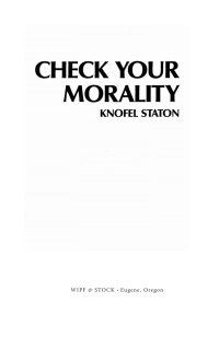 Cover image: Check Your Morality 9781606082119