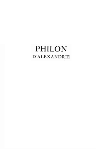 Cover image: Philon D'Alexandrie 9781606082997
