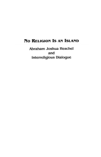 Cover image: No Religion Is an Island 9781606083413