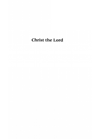 Cover image: Christ the Lord 9781606083680